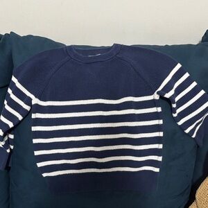 Navy and White Striped Toddler boy Sweater